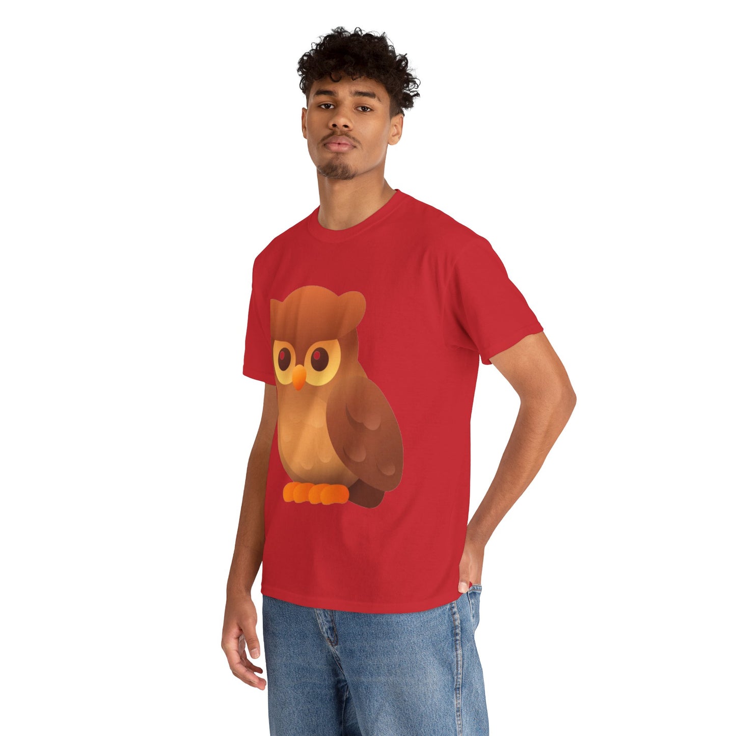 Cute Owl Graphic Tee — Whimsical Brown Owl Design