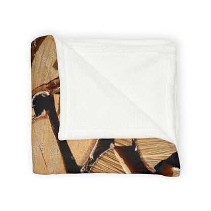 Wood Pattern Throw Blanket — Colorful Garden Wings Plush Blanket