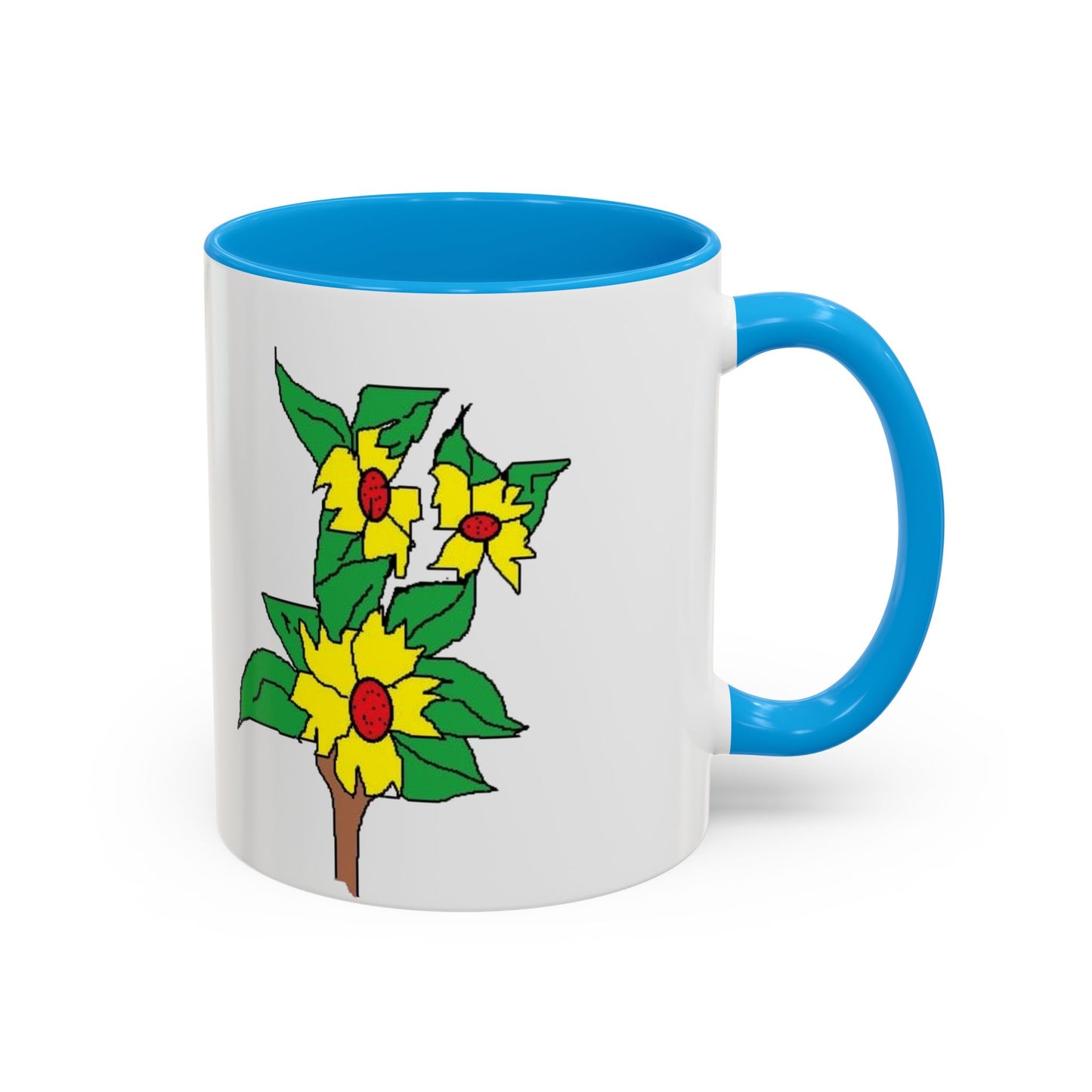 Yellow Flower Bouquet Mug — Colorful Floral Coffee Cup (11oz & 15oz)