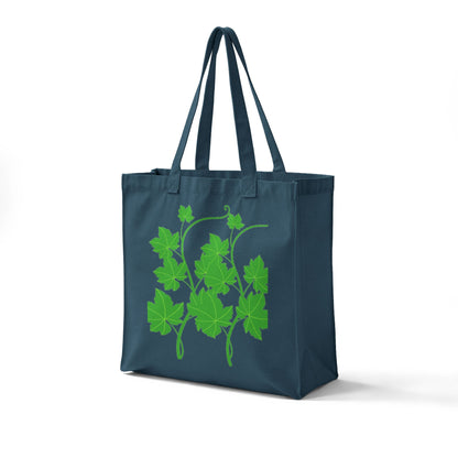 Canvas Tote Bag — Green Ivy Vine Grocery Tote | Eco-Friendly Reusable Shopper