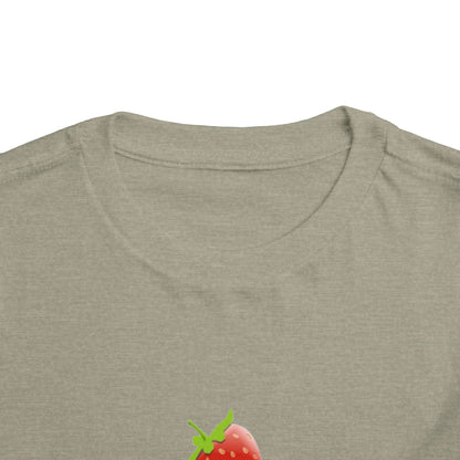 Toddler Tee with Cute Strawberry Cupcake Graphic