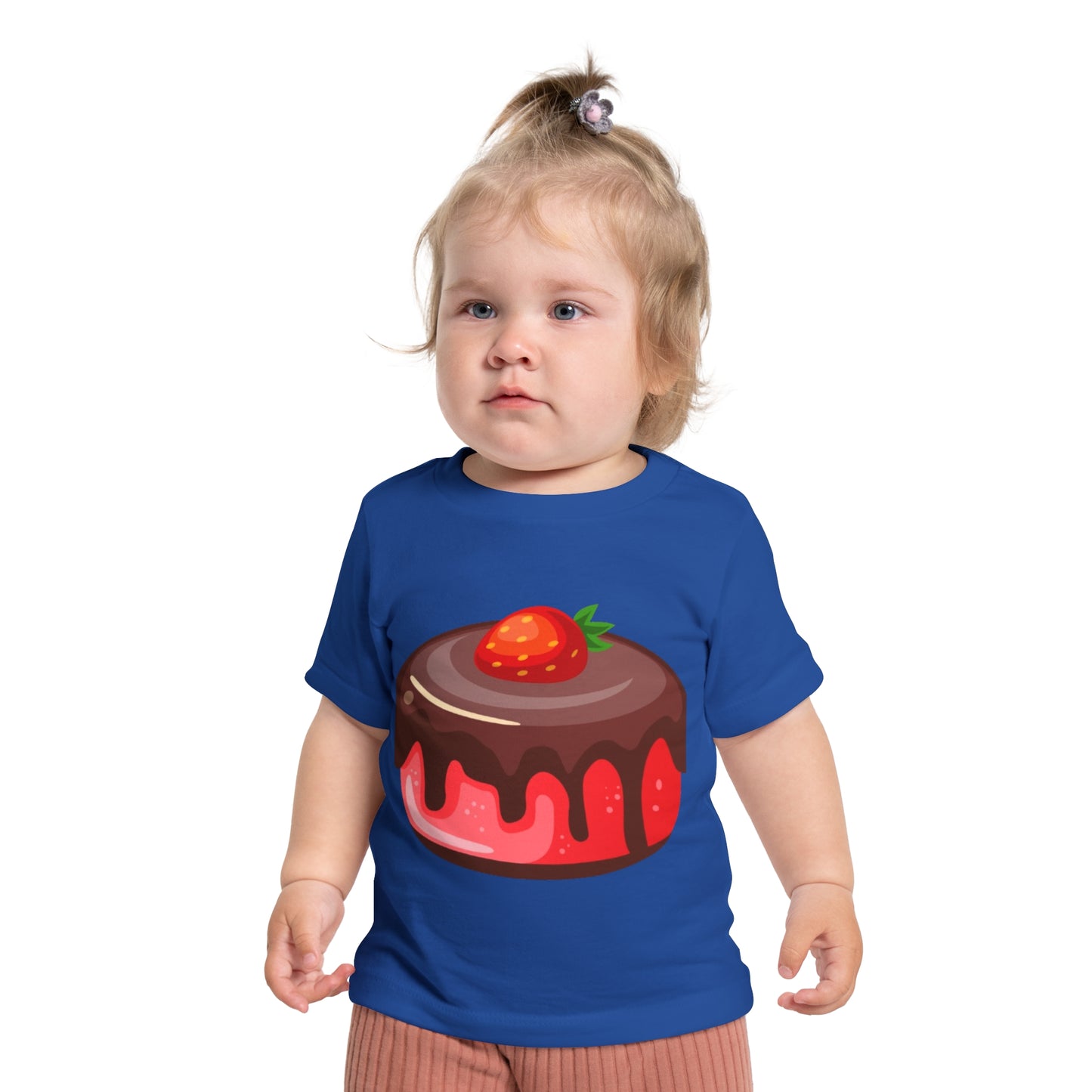 Baby T-Shirt — Cute Strawberry Chocolate Cake Graphic