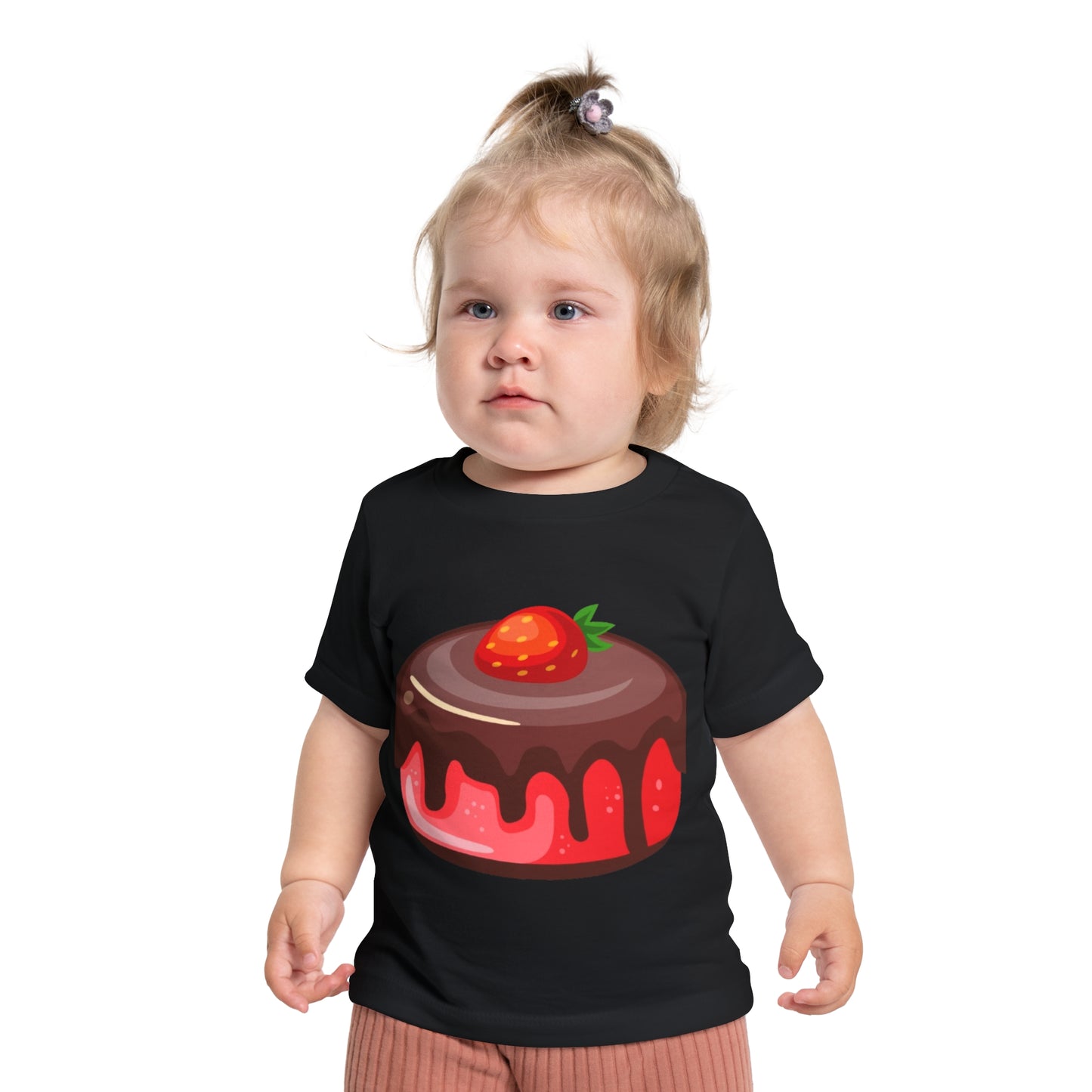 Baby T-Shirt — Cute Strawberry Chocolate Cake Graphic