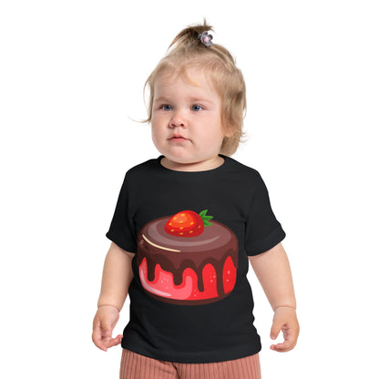 Baby T-Shirt — Cute Strawberry Chocolate Cake Graphic