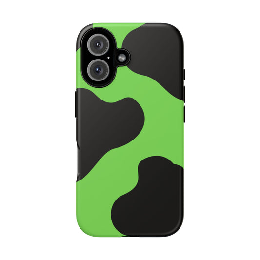 Green Camo Phone Case — Glossy Protective Tough Case