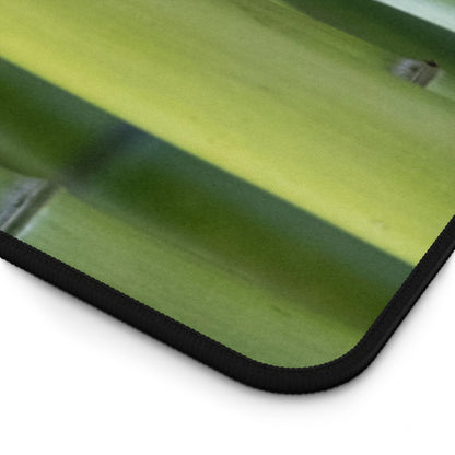 Bamboo Pattern Desk Mat — Green Zen Office Mouse Pad