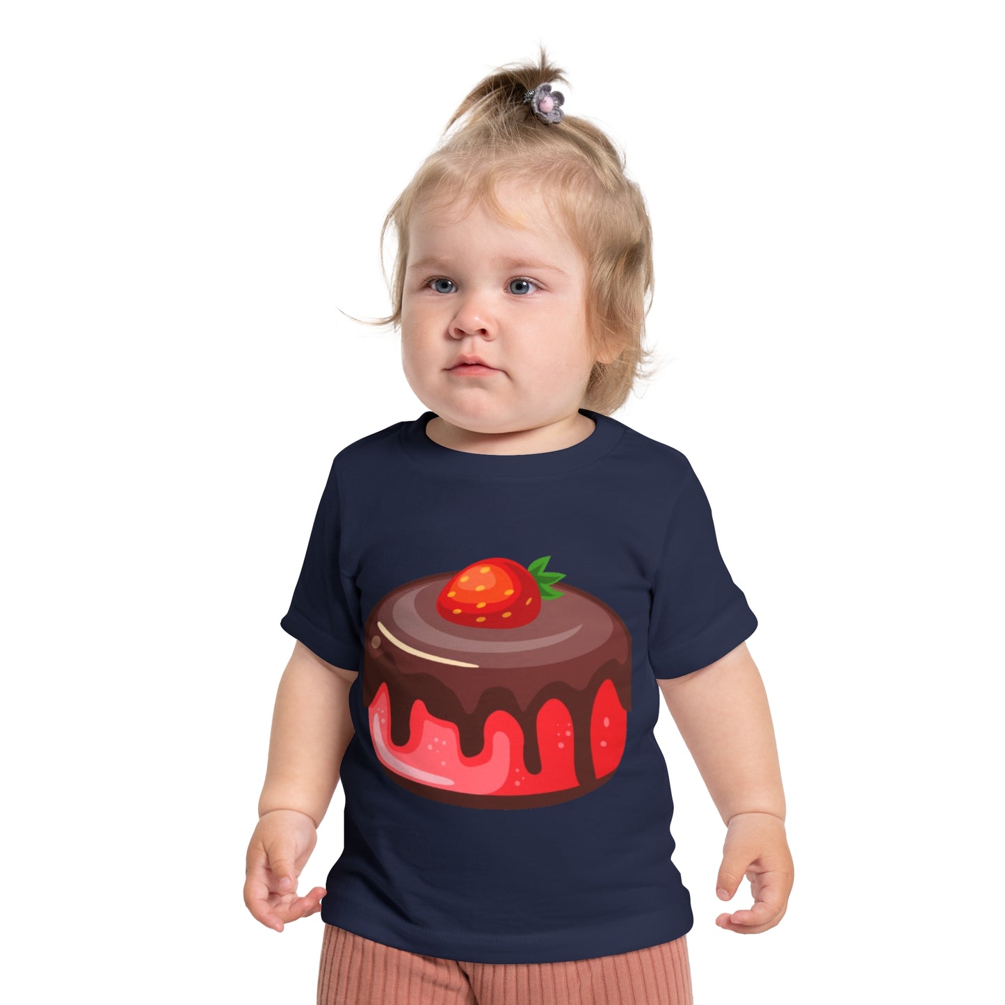 Baby T-Shirt — Cute Strawberry Chocolate Cake Graphic