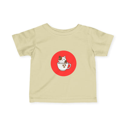 Infant Tee — Kawaii Cat in Teacup Cute Baby Shirt