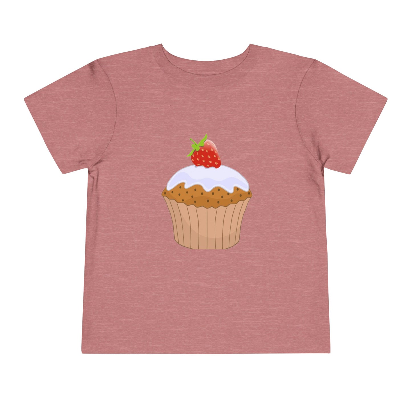 Toddler Tee with Cute Strawberry Cupcake Graphic