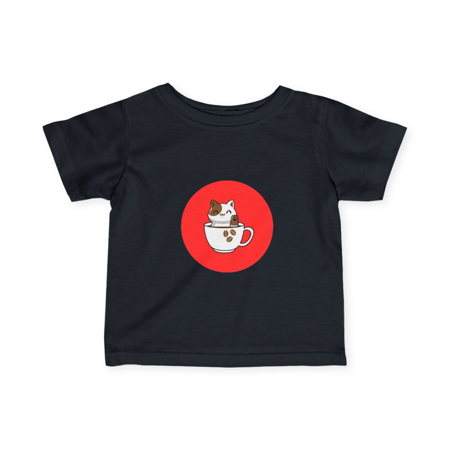 Infant Tee — Kawaii Cat in Teacup Cute Baby Shirt