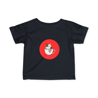 Infant Tee — Kawaii Cat in Teacup Cute Baby Shirt