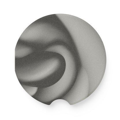 Soapstone Marble Car Coaster — Round Absorbent Cup Holder Insert