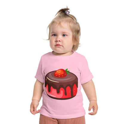 Baby T-Shirt — Cute Strawberry Chocolate Cake Graphic