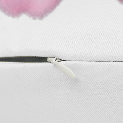 Pink Daisy Floral Lumbar Pillow — Decorative Accent Pillow for Sofa & Bed