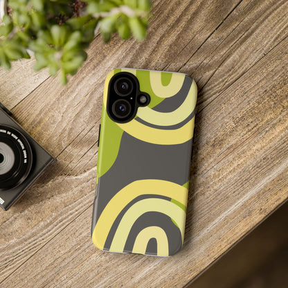 Tough Cases — Abstract Green Swirl Protective Phone Case