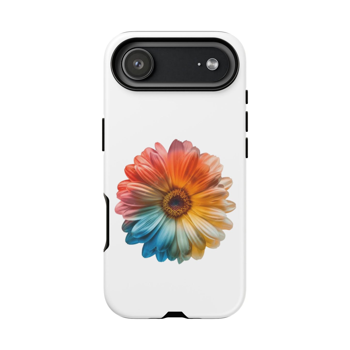 Tough Phone Case — Rainbow Daisy Floral Protective Cover