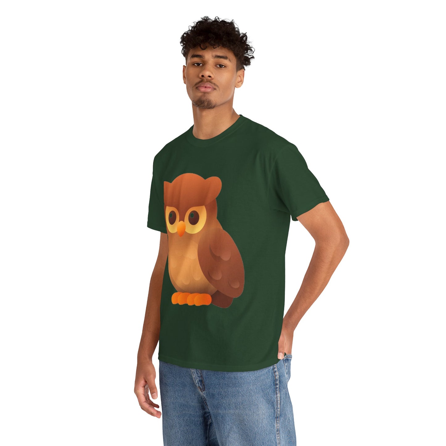 Cute Owl Graphic Tee — Whimsical Brown Owl Design