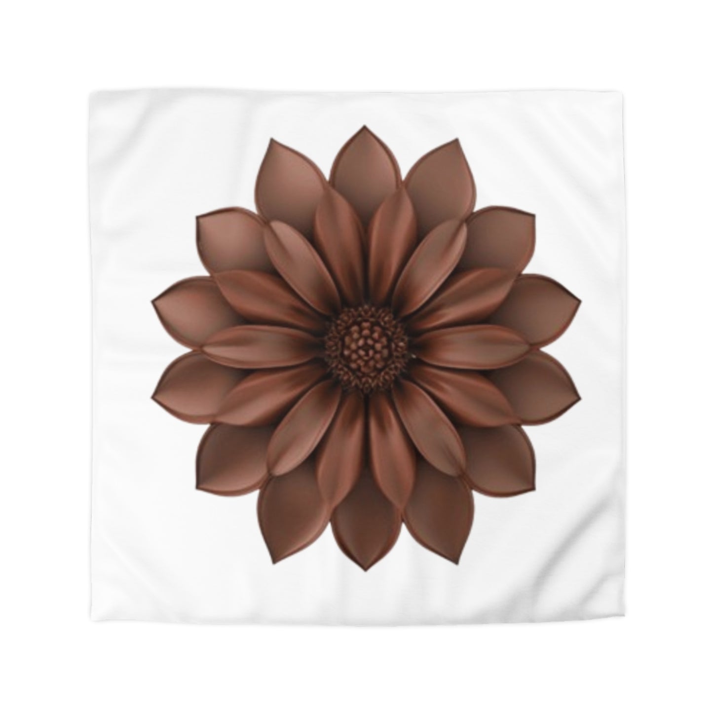 Duvet Cover — Chocolate Dahlia Floral Microfiber Bedding
