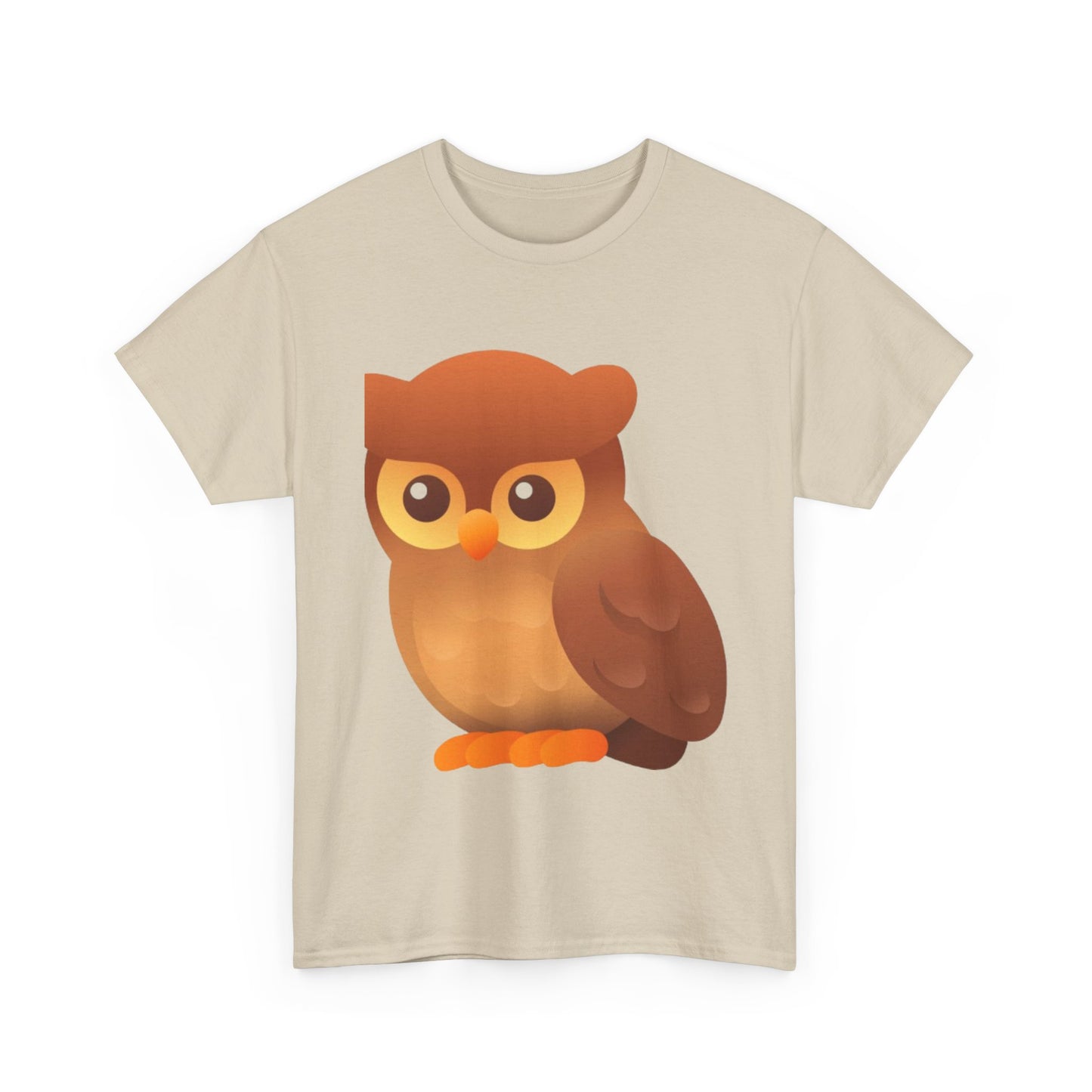 Cute Owl Graphic Tee — Whimsical Brown Owl Design