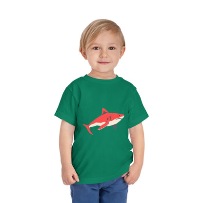 Toddler Tee — Cute Red Shark Graphic Kids Shirt