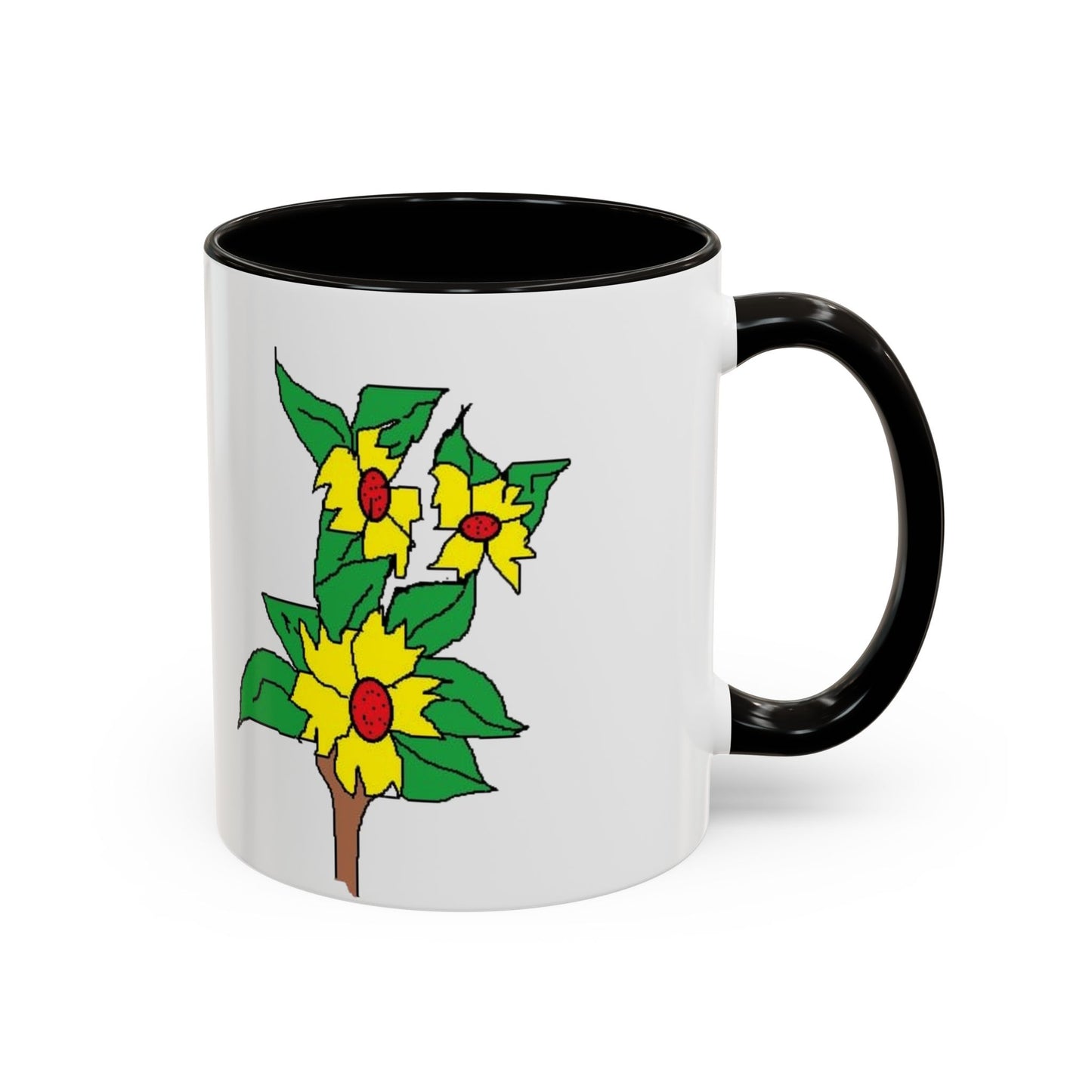 Yellow Flower Bouquet Mug — Colorful Floral Coffee Cup (11oz & 15oz)