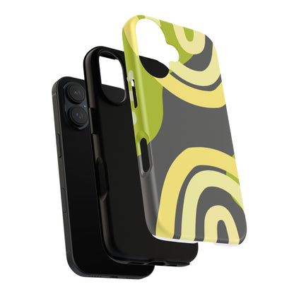 Tough Cases — Abstract Green Swirl Protective Phone Case