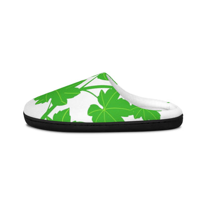 Women's Indoor Slippers — Green Leaf Botanical Cozy House Shoes