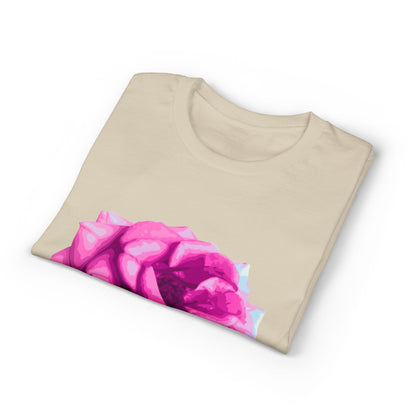 Pink Rose Graphic T-Shirt — Vibrant Floral Tee for Women & Men