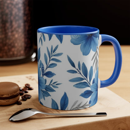 Blooming Tulip Accent Mug, Floral Coffee Cup, Gift for Gardeners, Spring Decor, Mother's Day Present, Flower Lover's Mug