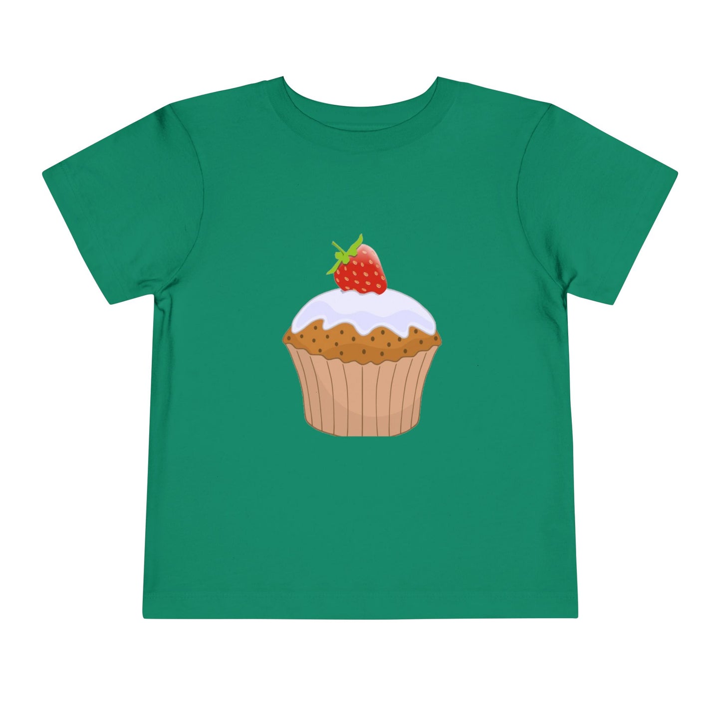 Toddler Tee with Cute Strawberry Cupcake Graphic