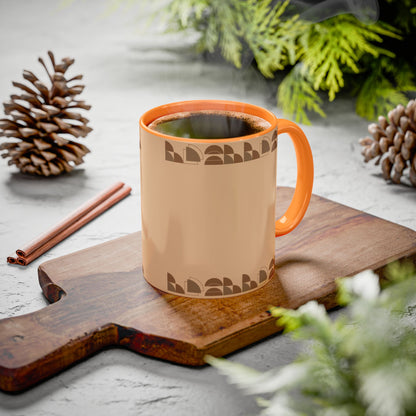 Retro Neutral Pattern Coffee Mug (11oz, 15oz)