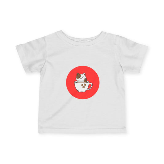 Infant Tee — Kawaii Cat in Teacup Cute Baby Shirt