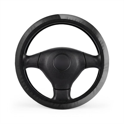 Black Leatherette Steering Wheel Cover — Durable Grip & Universal Fit