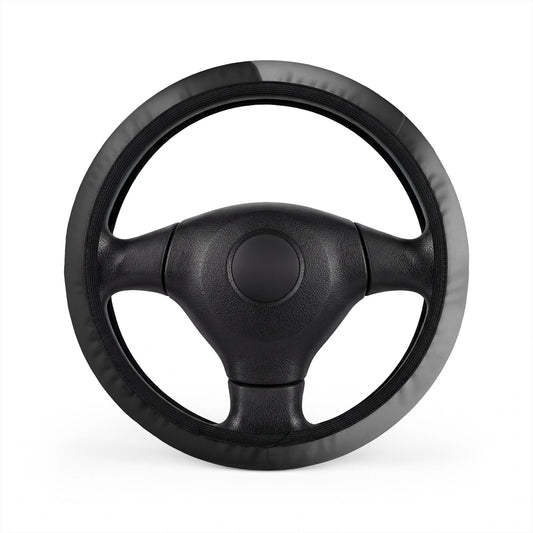 Black Leatherette Steering Wheel Cover — Durable Grip & Universal Fit