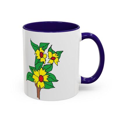 Yellow Flower Bouquet Mug — Colorful Floral Coffee Cup (11oz & 15oz)