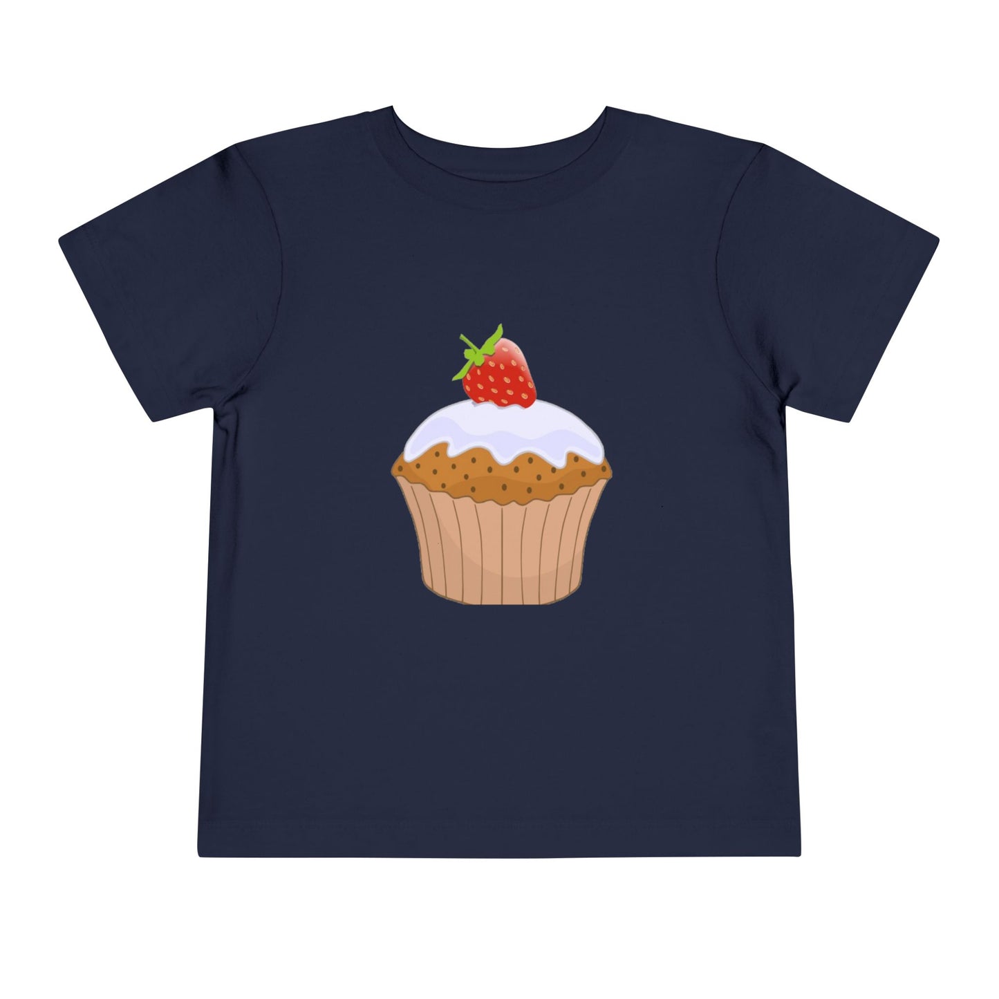 Toddler Tee with Cute Strawberry Cupcake Graphic