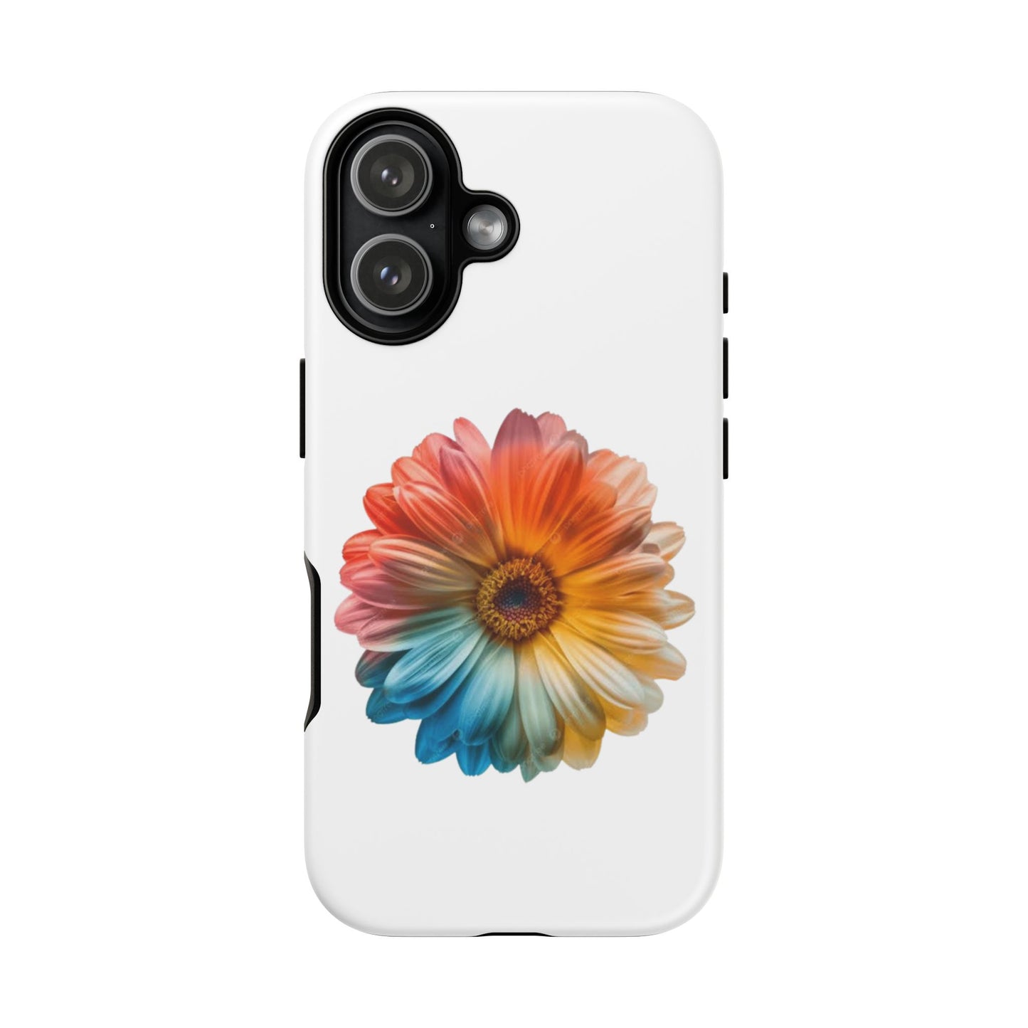 Tough Phone Case — Rainbow Daisy Floral Protective Cover