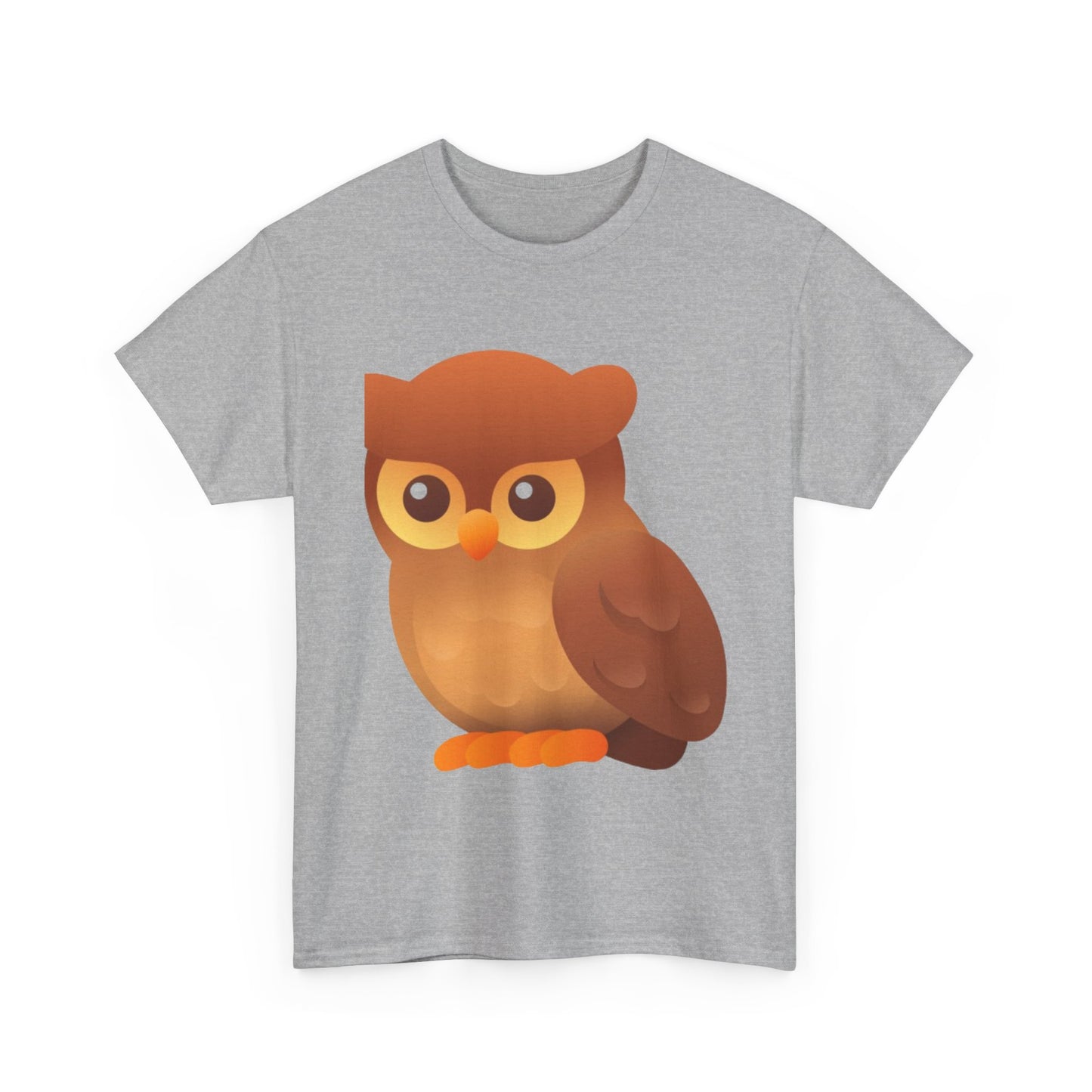 Cute Owl Graphic Tee — Whimsical Brown Owl Design