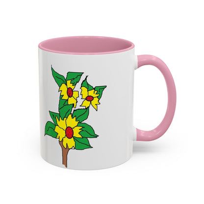 Yellow Flower Bouquet Mug — Colorful Floral Coffee Cup (11oz & 15oz)