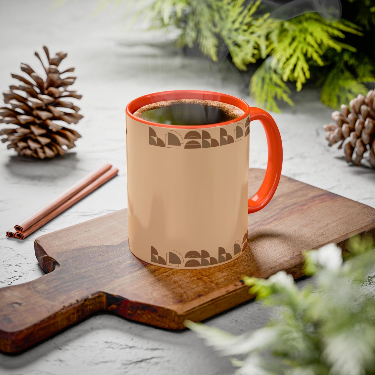 Retro Neutral Pattern Coffee Mug (11oz, 15oz)