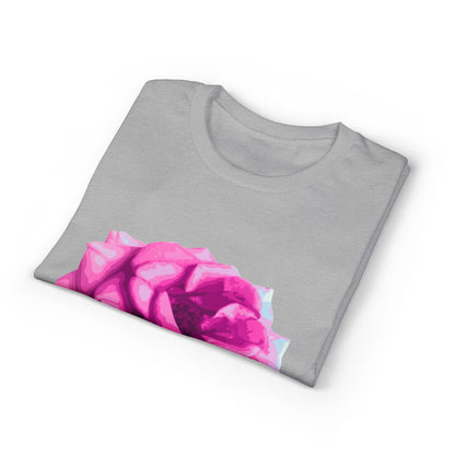 Pink Rose Graphic T-Shirt — Vibrant Floral Tee for Women & Men