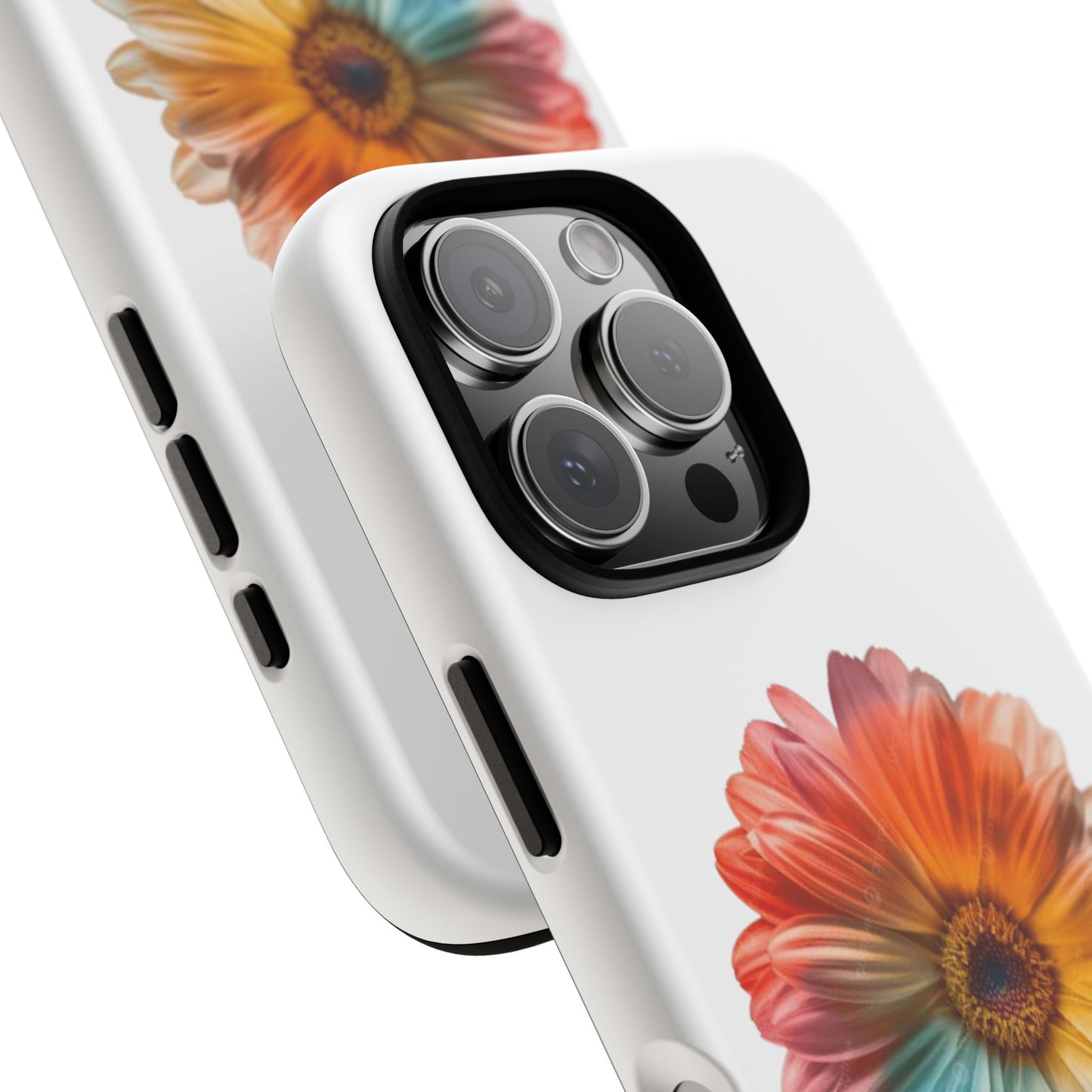 Tough Phone Case — Rainbow Daisy Floral Protective Cover