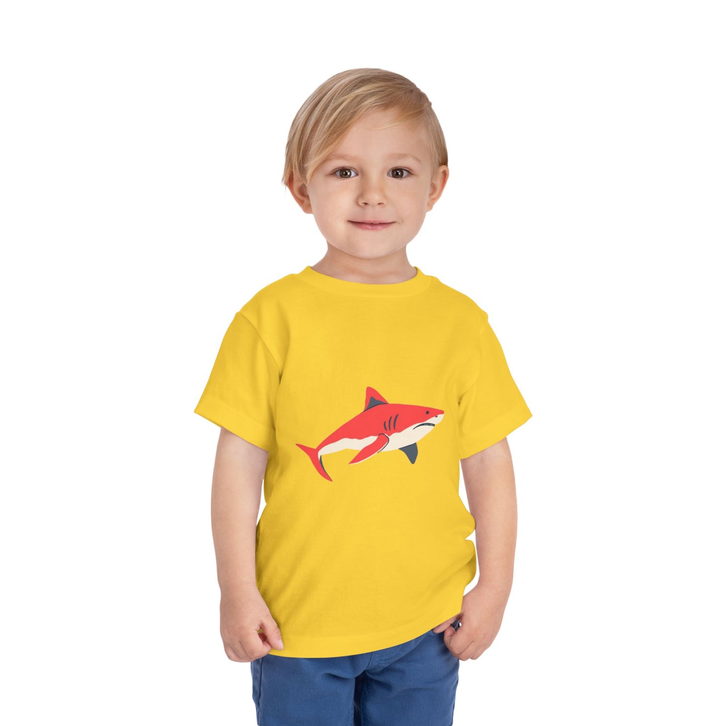 Toddler Tee — Cute Red Shark Graphic Kids Shirt