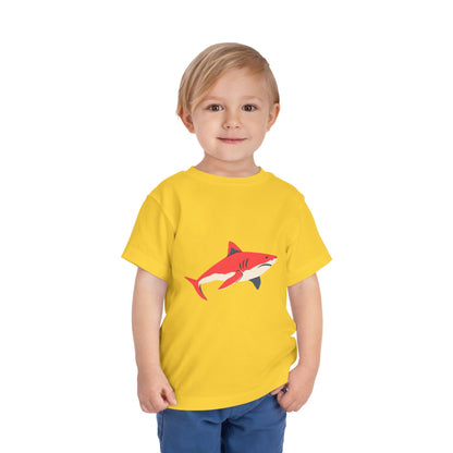 Toddler Tee — Cute Red Shark Graphic Kids Shirt