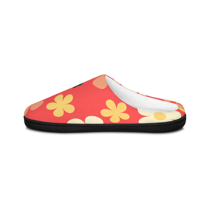Floral Retro Slip-On Slippers — Women's Cozy Indoor Shoes