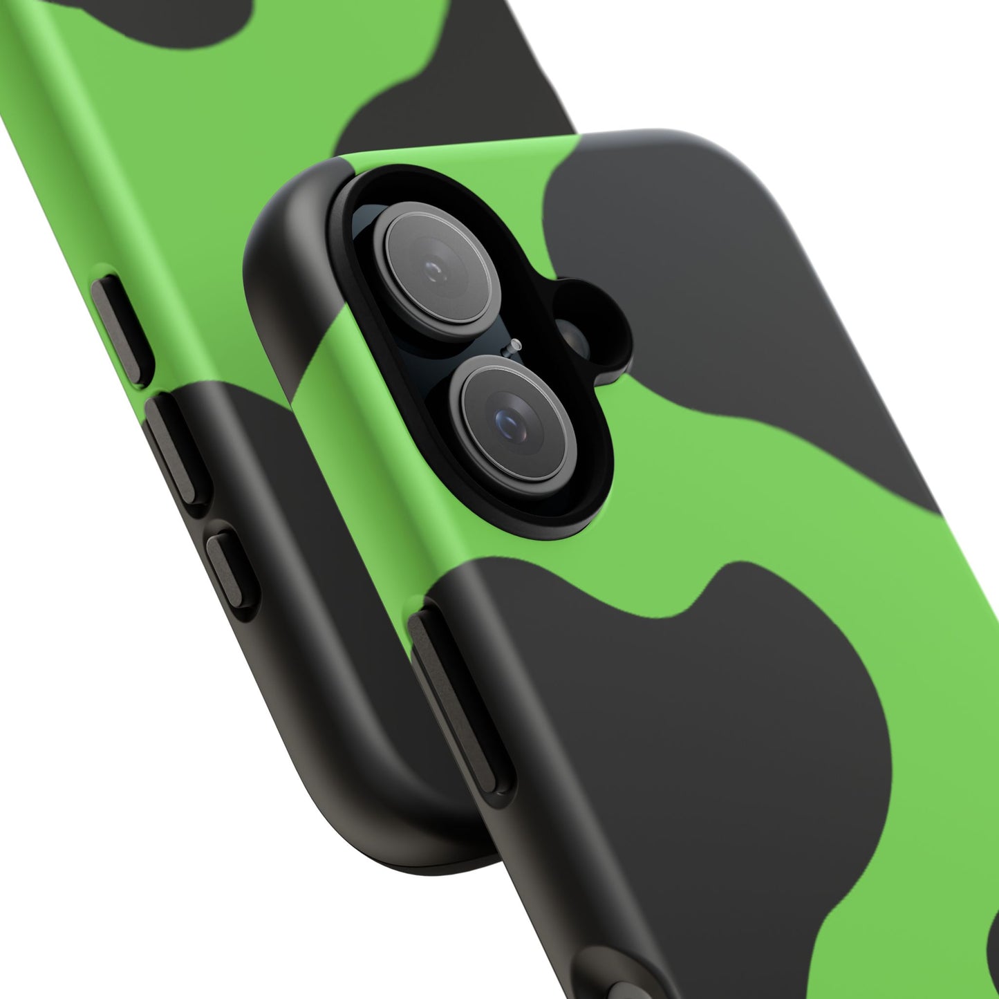 Green Camo Phone Case — Glossy Protective Tough Case