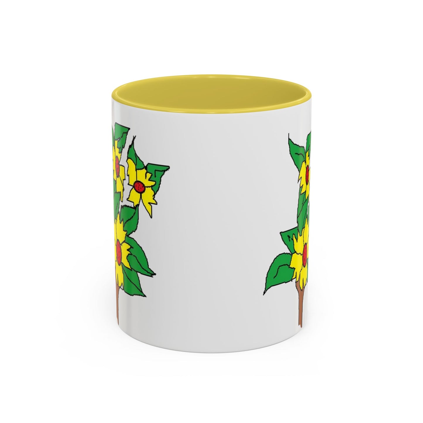 Yellow Flower Bouquet Mug — Colorful Floral Coffee Cup (11oz & 15oz)