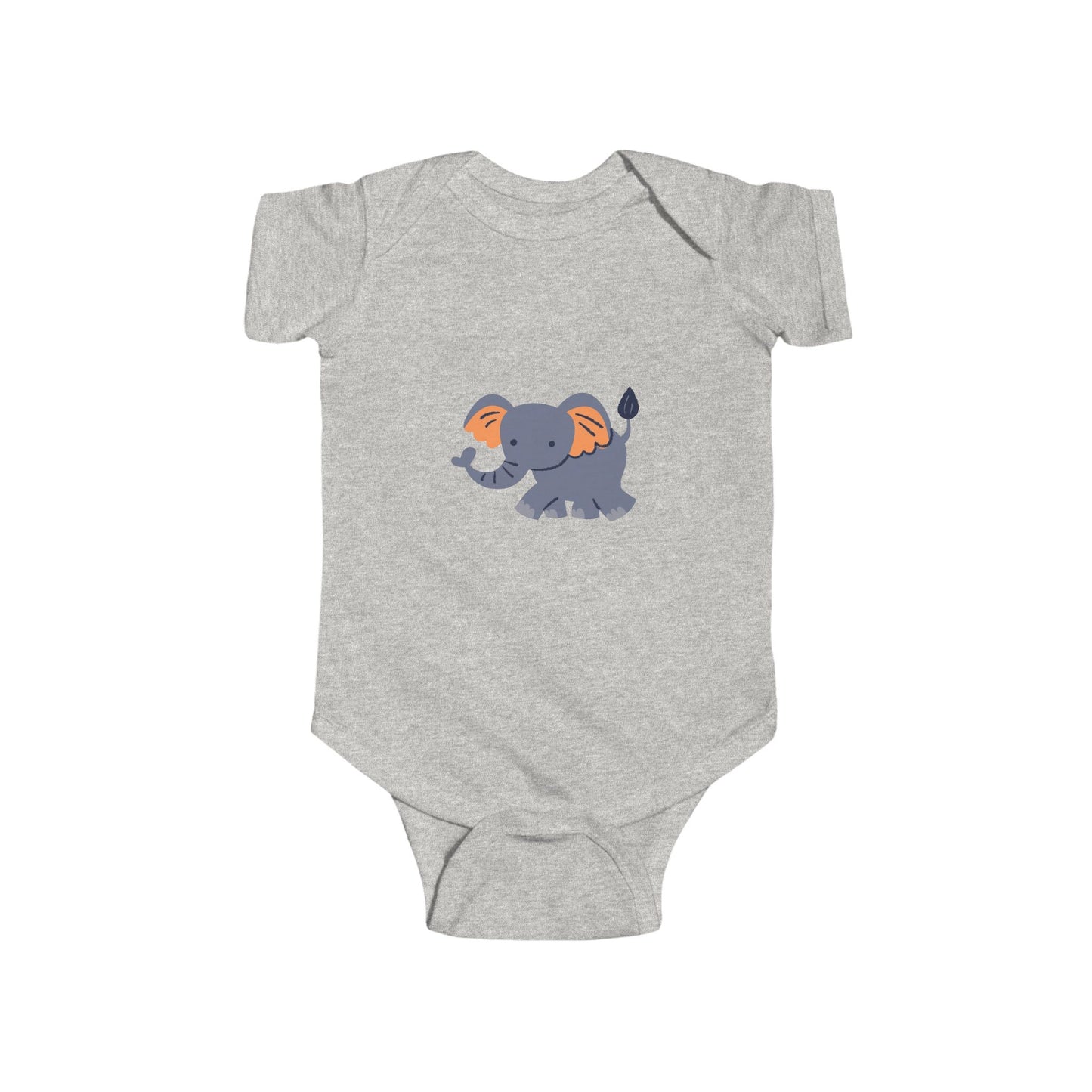 Cute Baby Elephant Bodysuit — Infant Onesie with Playful Elephant Design
