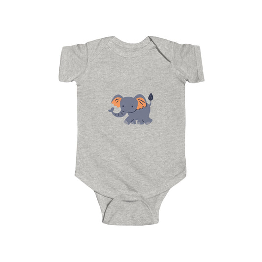 Cute Baby Elephant Bodysuit — Infant Onesie with Playful Elephant Design