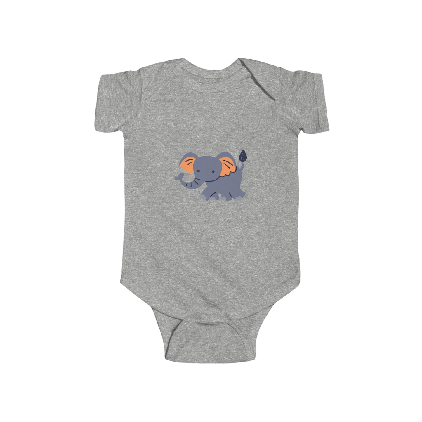 Cute Baby Elephant Bodysuit — Infant Onesie with Playful Elephant Design